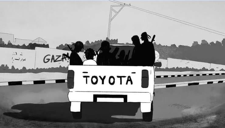 רגעי החטיפה לעזה (צילום: מתוך הסרט ) רגעי החטיפה לעזה