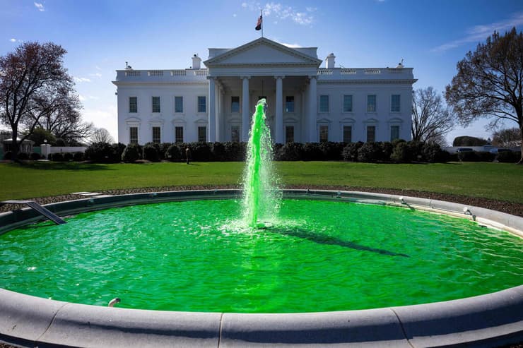 יום פטריק הקדוש מזרקה הבית הלבן