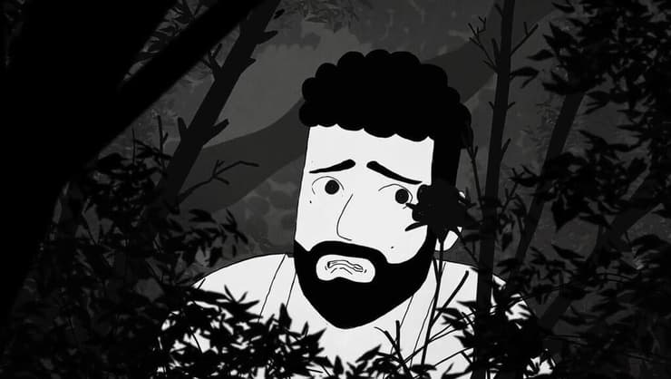 גיא גלבוע דלל, כפי שהוא מוצג בסרט האנימה (צילום: מתוך הסרט ) גיא גלבוע דלל, כפי שהוא מוצג בסרט האנימה