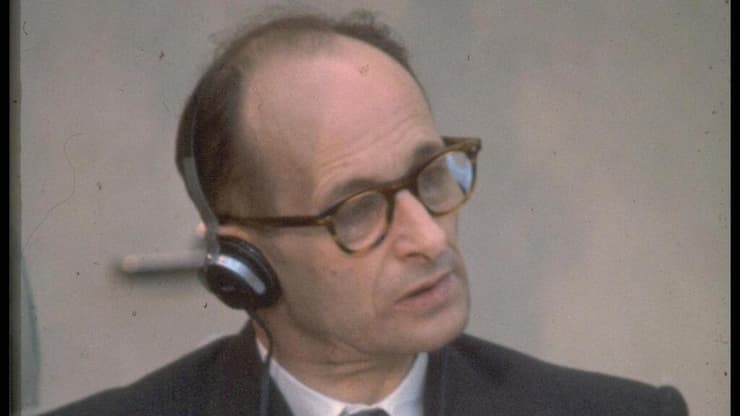 אדולף אייכמן במשפט שנערך לו בישראל