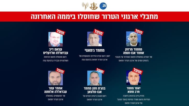 צילום: דובר צה"ל אינפו מחבלי חמאס שחוסלו ביממה האחרונה לאחר החזרה ללחימה עם תום הפסקת האש