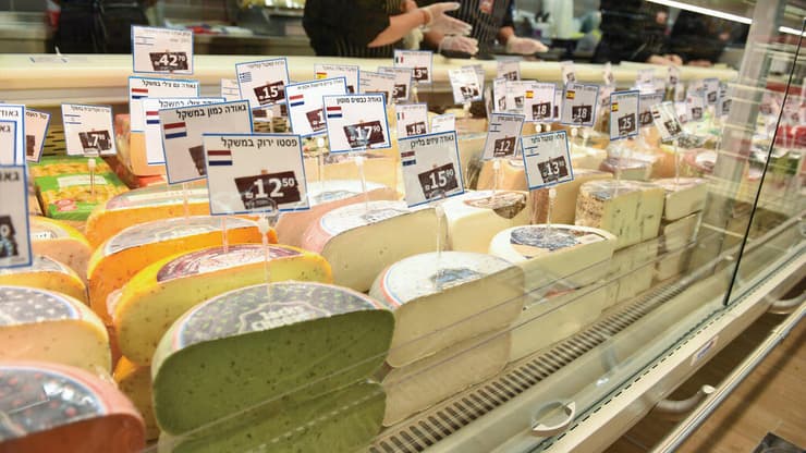 מחלקת גבינות (צילום: משה אלנקווה) מחלקת גבינות