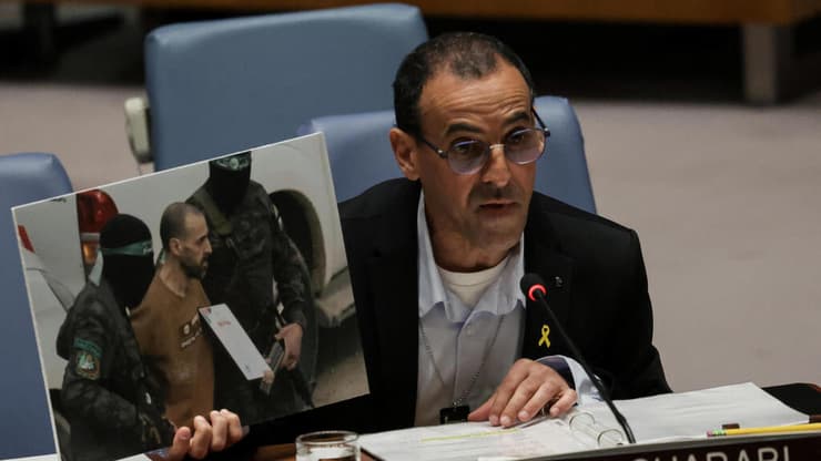 אלי שרעבי שורד השבי נואם באו"ם