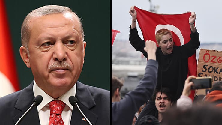 טורקיה איסטנבול מפגינים תומכי אכרם אימאמאולו ראש העיר ש נעצר ארדואן