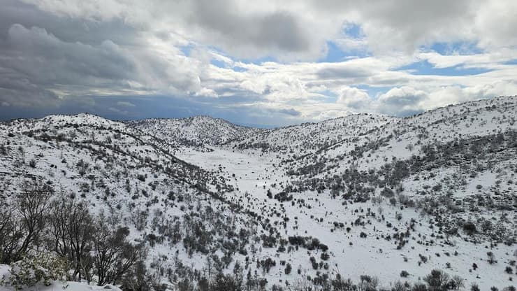 החרמון בסופ"ש האחרון (צילום באדיבות אתר בחרמון) שלג בחרמון