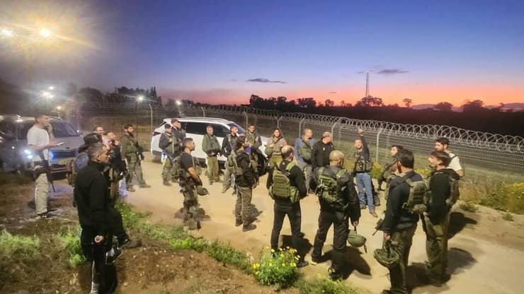 כיתת הכוננות שהוקפצה כיתת כוננות בכביש 34 בעקבות חשד למצנחי רחיפה