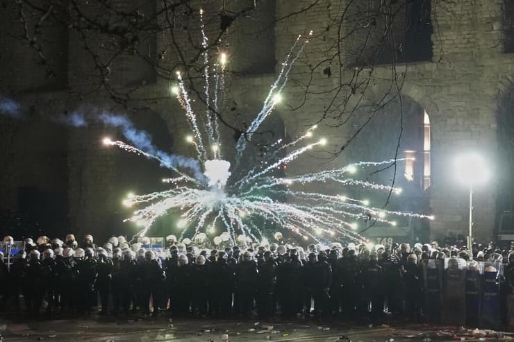 צילום: AP Photo/Khalil Hamra טורקיה איסטנבול הפגנות הפגנה מחאה על מעצר ראש העיר