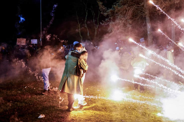 צילום: KEMAL ASLAN / AFP טורקיה איסטנבול הפגנות הפגנה מחאה על מעצר ראש העיר