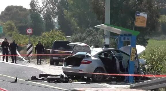 צילום: גיל נחושתן זירת הפיגוע בצומת התשבי