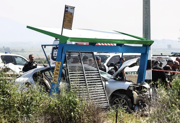 זירת הפיגוע בצומת התשבי