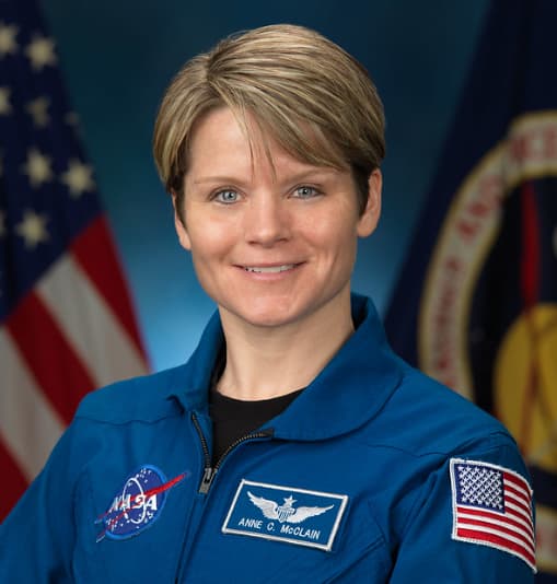 אן מקליין בתמונה מקורס האסטרונאוטים ב-2014