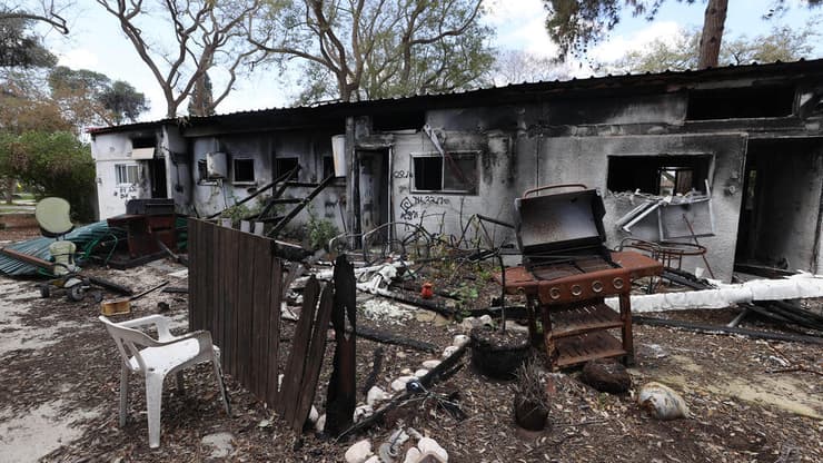 קיבוץ ניר עוז אחרי הפגיעה הנוראית ב-7 באוקטובר