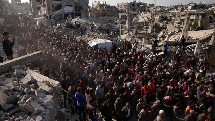 צילום: AFP מחאה נגד חמאס בעזה