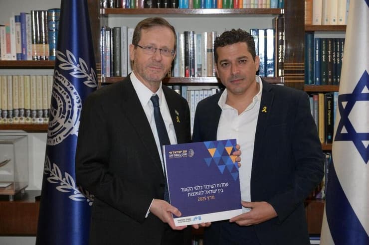 השר שיקלי עם הנשיא הרצוג