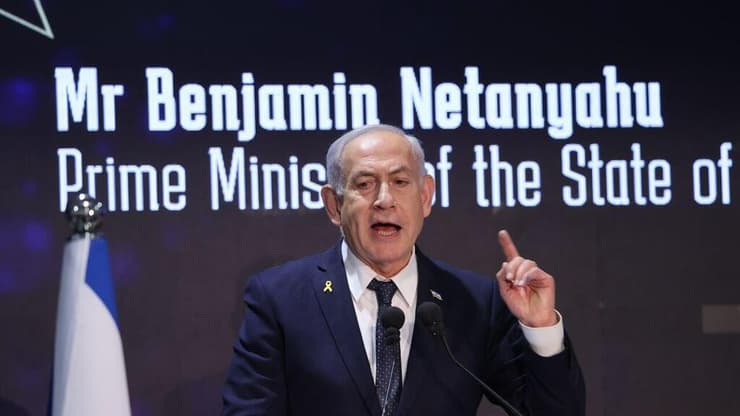 ראש הממשלה בנימין נתניהו בכנס של הועידה הבינלאומית למאבק באנטישמיות בסימן "שגרירים של אמת"