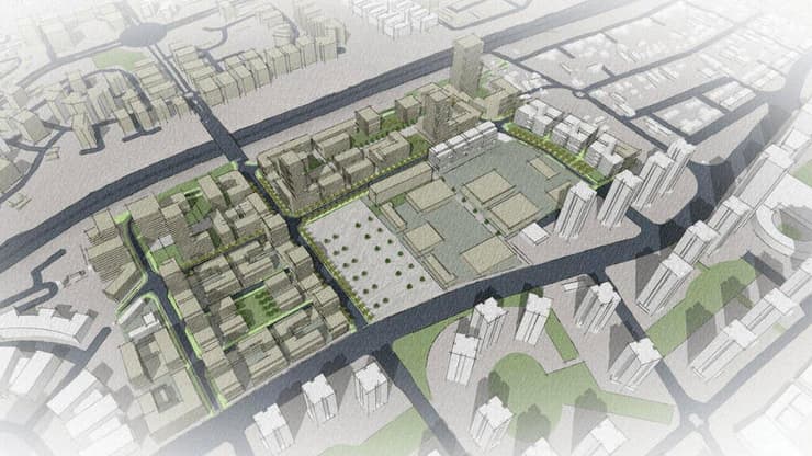 שכונת לב הבקעה ממבט־על