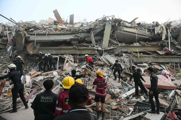 רעידת אדמה מרכז מיאנמר הריסות חילוץ שורדים