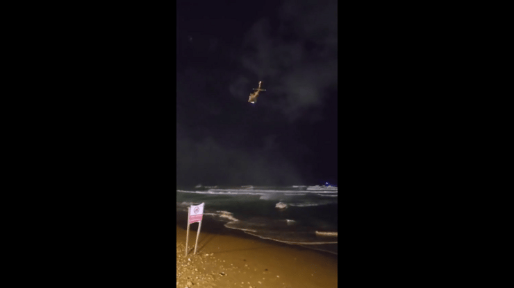 חיפושים אחר דייגים בחוף הים בחיפה