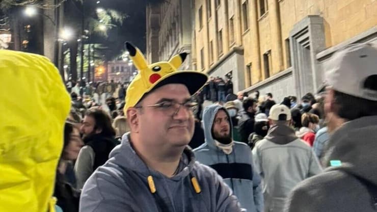 גאורגיה הפגנה פיקאצ'ו מחאה טורקיה