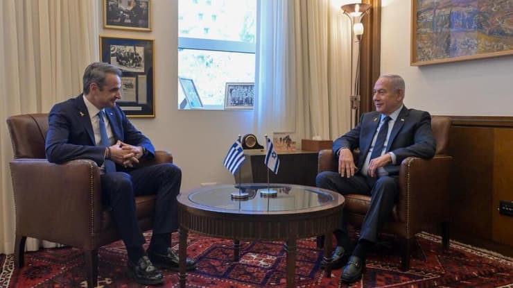 ראש הממשלה בנימין נתניהו נפגש עם ראש ממשלת יוון קיריאקוס מיצוטאקיס