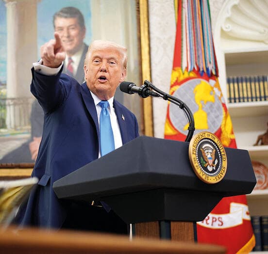 רודף את אויביו. טראמפ | צילום: גטי אימג'ז, Andrew Harnik yk14315577