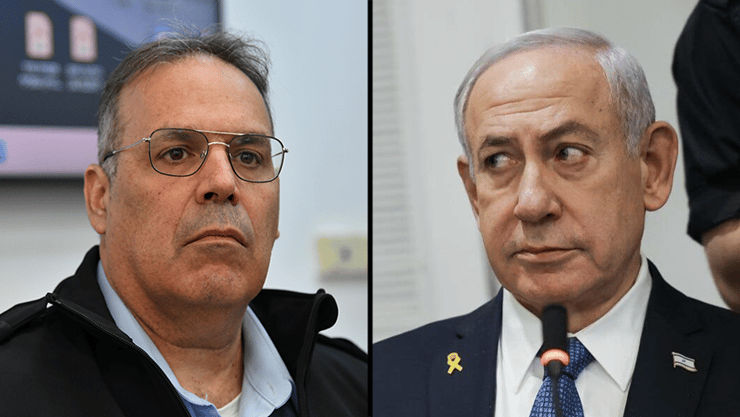 נתניהו והחוקר שגבה ממנו עדות, נצ"מ מומי משולם (צילום: מרים אלסטר/פלאש90, יואב דודקביץ') רה"מ בנימין נתניהו נכנס לאולם הדיונים על מנת לתת את עדותו בתיקי אלפים, שלמה משולם