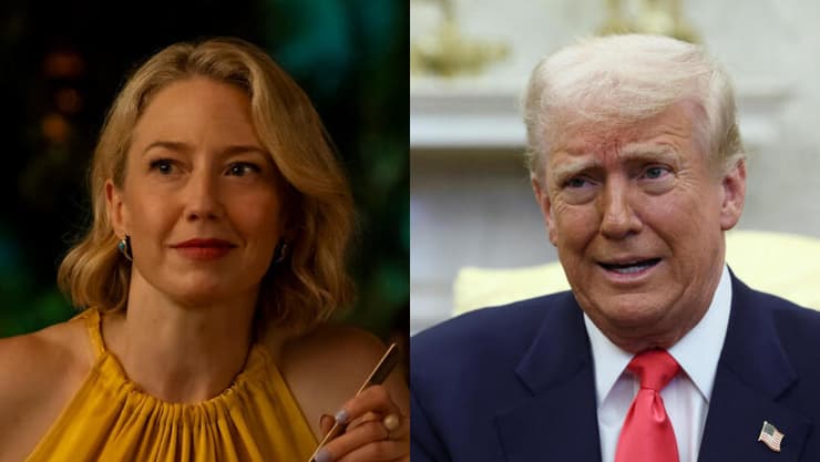 דונלד טראמפ וקארי קון (צילום: REUTERS/Evelyn Hockstein, באדיבות HBO) דונלד טראמפ וקארי קון