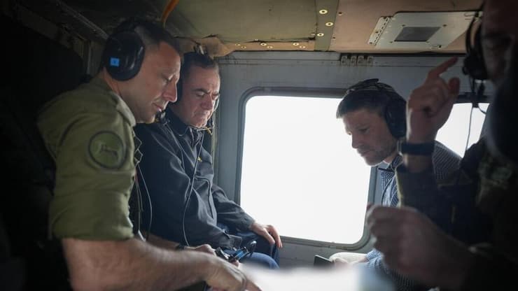 צילום: אלעד מלכה, משרד הביטחון שר הביטחון ישראל כ"ץ ושר האוצר בצלאל סמוטריץ' בסיור משותף ביו"ש