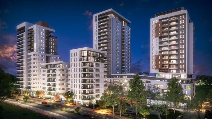 הדמיית פרויקט פינוי בינוי ברחוב אינשטיין לוד (הדמיה: YSTUDIO) הדמיית פרויקט פינוי בינוי ברחוב אינשטיין לוד