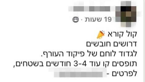 חיילים שגויסו למילואים דרך הרשת החברתית