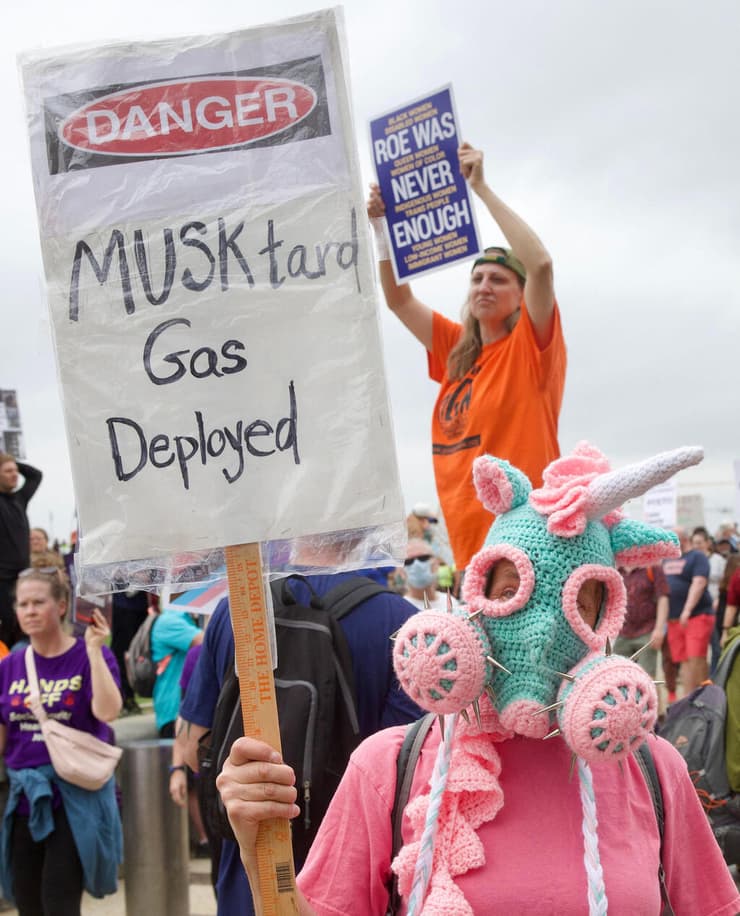 הפגנה נגד טראמפ ארה"ב ב וושינגטון הבירה 