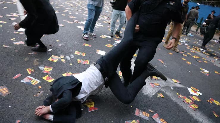 הפגנה בלתי חוקית בכביש 4 סמוך לבני ברק