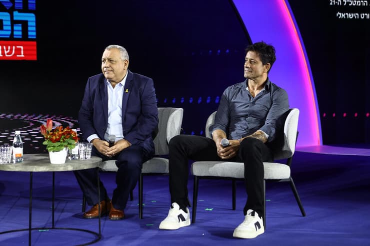 סמדג'ה ואיזנקוט בוועידת "האנשים של המדינה" (צילום: גיל נחושתן) ועידת "האנשים של המדינה"