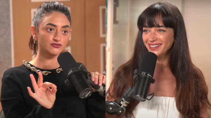 עינת הולנד ואלי סטין, מתוך הפודקסאסט "למי אכפת" (צילום מסך מתוך יוטיוב, בית הפודיום) עינת הולנד ואלי סטין, מתוך הפודקסאסט "למי אכפת"