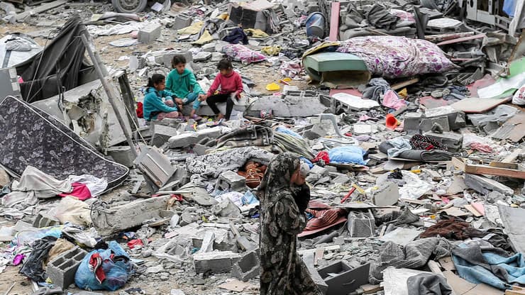 דיר אל-בלח. לא כל מרכזי הכובד של חמאס טופלו (צילום: Eyad BABA / AFP) דיר אל בלח