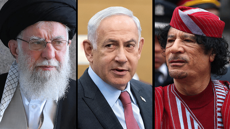 שלישים מועמר קדאפי, נתניהו וחמניאי