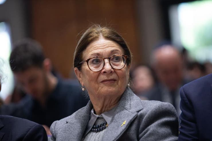 "חובה להתעקש על הדמוקרטיה והממלכתיות". נשיאת העליון לשעבר חיות (צילום: אלכס קולומויסקי) טקס השבעת 35 שופטים חדשים בבית הנשיא