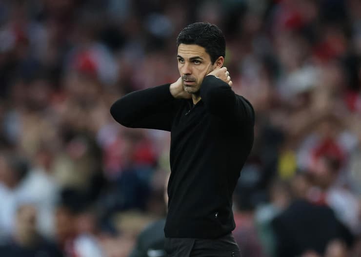 ממוקד בליגת האלופות. ארטטה (צילום: Reuters/Paul Childs) ארטטה