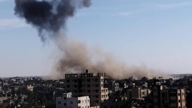 "טרם החל תהליך הניקוי". תקיפה במרכז הרצועה, שלשום תקיפה בדיר אל-בלח