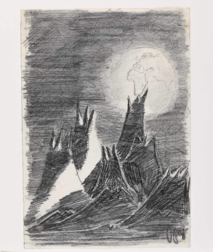 "נוף ירח", הציור המפורסם של פטר גינז שאילן רמון ז"ל לקח העתק שלו לחלל