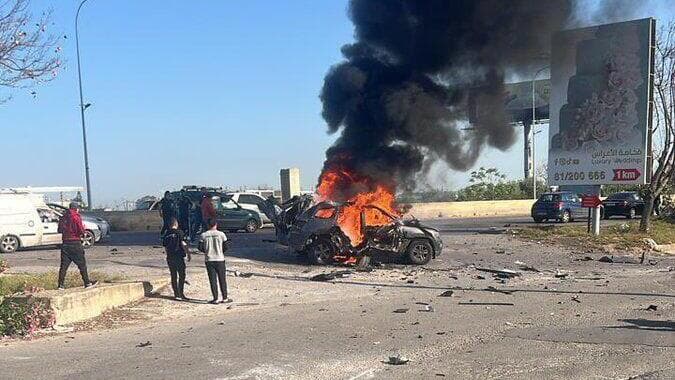 תקיפת רכב בכביש באזור הכפר אל-גאזיה בדרום לבנון