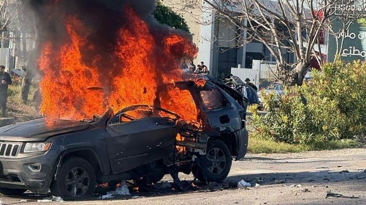 תקיפת רכב בכביש באזור הכפר אל-גאזיה בדרום לבנון