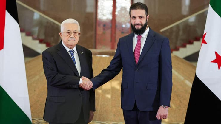 יו"ר הרשות הפלסטינית אבו מאזן בביקור רשמי בדמשק