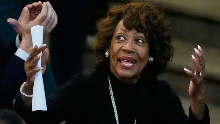 חברת הקונגרס הדמוקרטית מקסין ווטרס. ממובילות התוכנית (צילום: AP Photo/Mike Stewart) חברת הקונגרס הדמוקרטית מקסין ווטרס