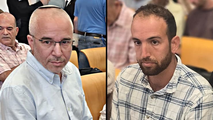 "זלזול פושע בחיי אדם". מנהל המכינה לשעבר כאהן (משמאל), והמנהל החינוכי לשעבר ברדיצ'ב (צילום: מאיר אבן חיים) גזר הדין בתיק אסון נחל צפית בבית המשפט המחוזי בבאר שבע