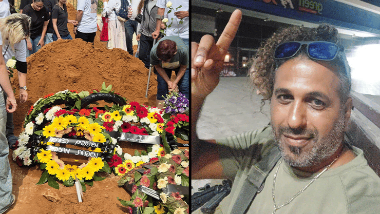 הלווייתו של ברק צח, שנהרג על ידי כריש בחוף חדרה