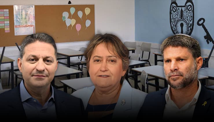 שר האוצר סמוטריץ', מזכ"לית ההסתדרות בן דויד ויו"ר השלטון המקומי ביבס (צילום: שלו שלום, יאיר שגיא, מוטי קמחי) בצלאל סמוטריץ' יפה בן דויד חיים ביבס