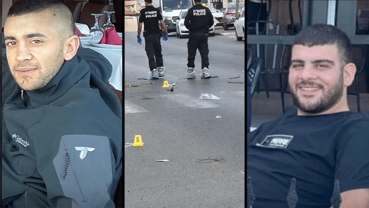 זירת הרצח הכפול בטירה - משמאל יוסף אבו כיט, מימין מוחמד תיתי