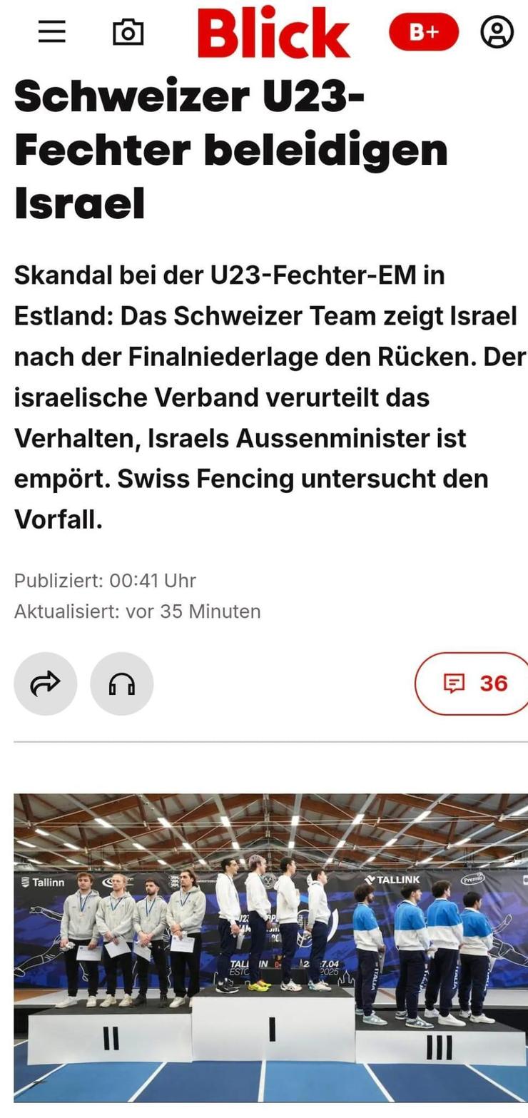 "סקנדל": הכותרות בשווייץ