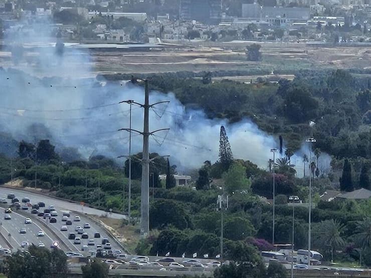 השריפה באזור הספארי שריפה ברמת גן